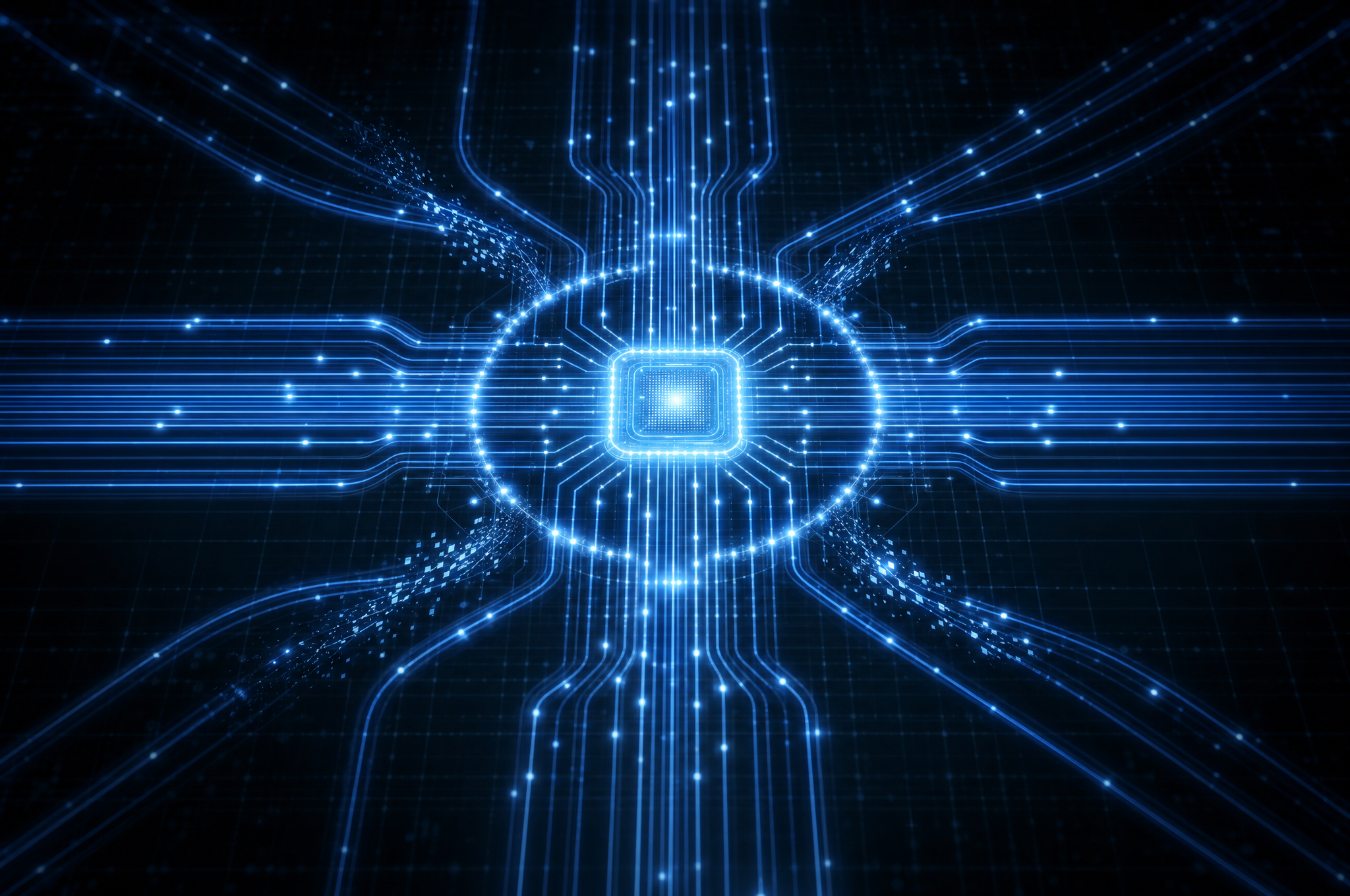 Data streams converging on a processor core with hostile paths intercepted at the boundary